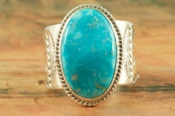 Genuine Kingman Turquoise Sterling Silver Ring